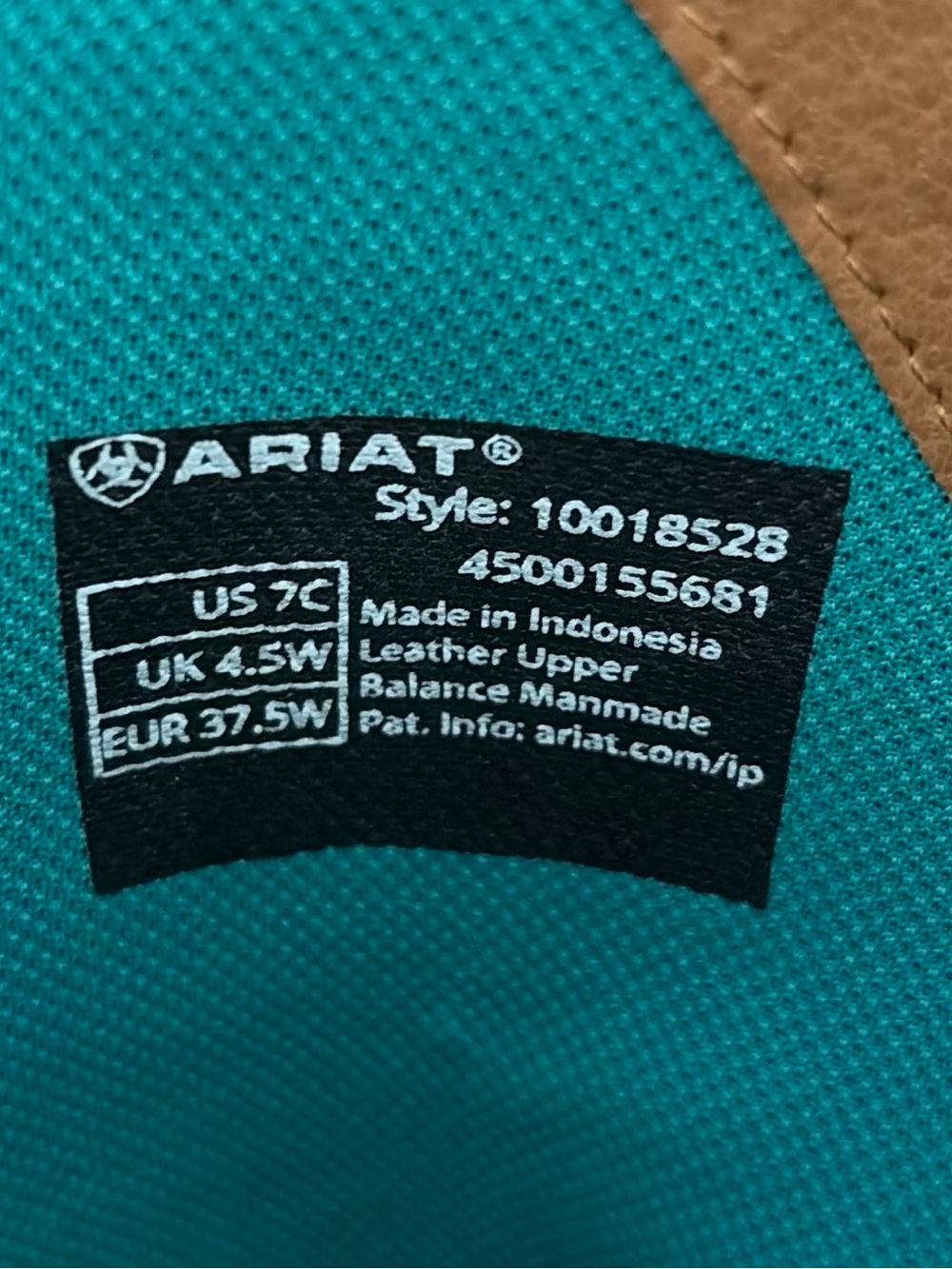 Ariat Round Up 7C Wide
Square Toe Brown Teal Leather
Western Cowgirl Boots - Picture 10 of 11